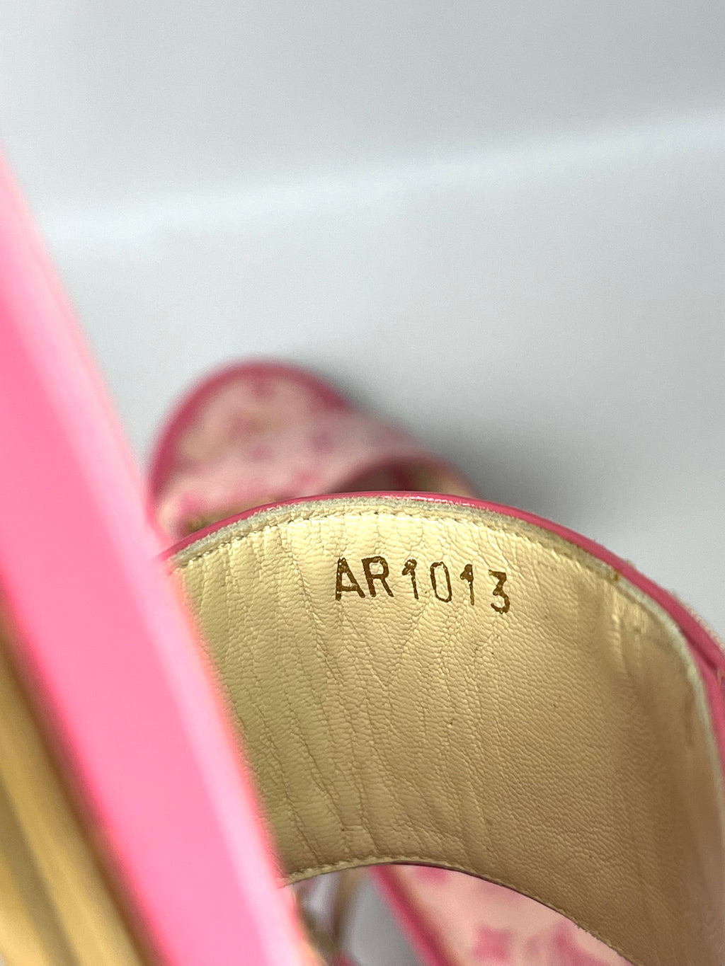 Louis Vuitton Mini Lin Pink Canvas Kitten Heels Sandals