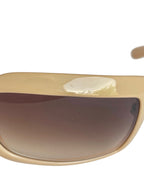MODEVESTIGE vintage CHANEL 5076-H sunglasses in beige with gradient brown lens and minor surface scratches